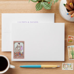 Gothic Tarot Card Wedding Envelope