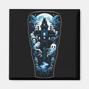 Gothic tattoo haunted mansion ghost tattoo lover magnet