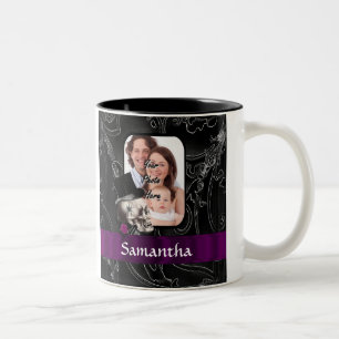 Gothic tattoo skull Two-Tone coffee mug