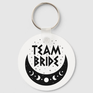 Gothic Team Bride Coven Wedding Bachelorette Party Keychain