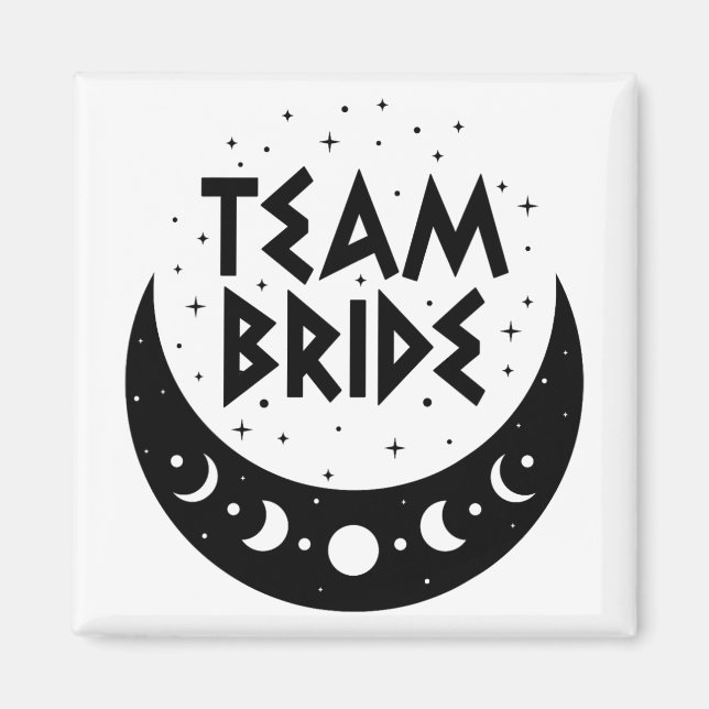 Gothic Team Bride Coven Wedding Bachelorette Party Magnet (Front)