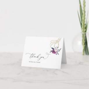 Gothic Thank You Dark Wedding Halloween Card N100