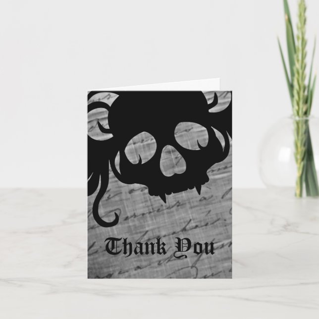 Gothic Thank You skull (Front)