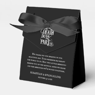 Gothic Till Death Do Us Part Names Thank You Black Favor Box
