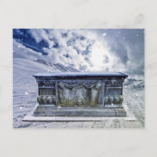 Gothic tomb postcard