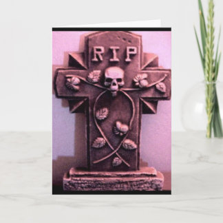 Gothic Tombstone Grey Card