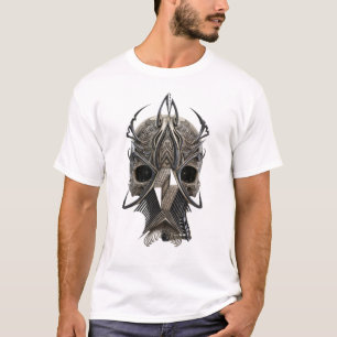 Gothic Tribal Skull Print T-Shirt