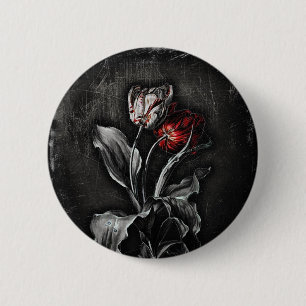 Gothic Tulips 2 Inch Round Button