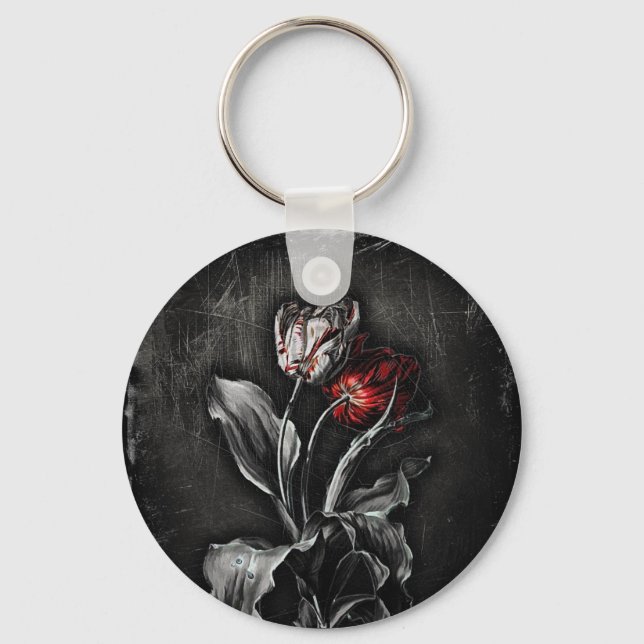 Gothic Tulips Keychain (Front)