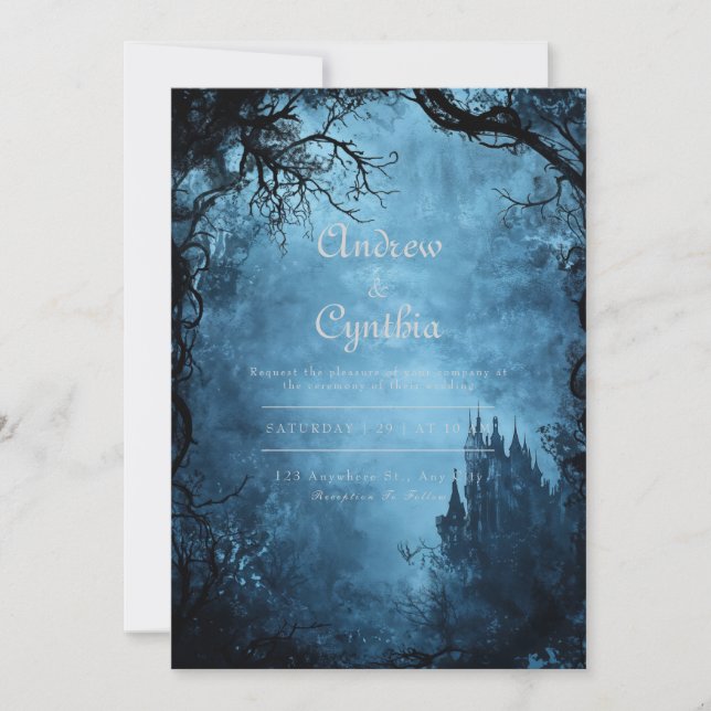 Gothic Twilight Wedding Invitation (Front)