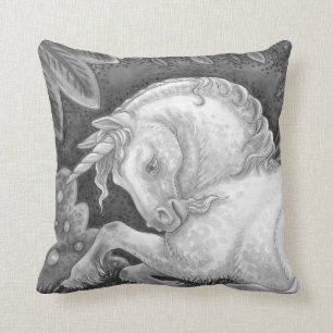 Gothic Unicorn Horse FANTASY THROW PILLOW