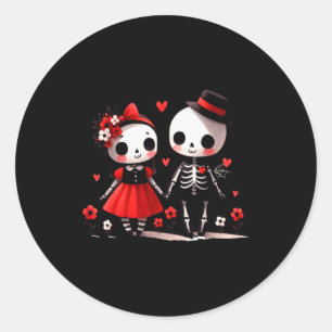 Gothic Valentine Classic Round Sticker