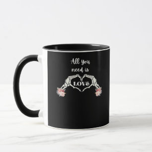 Gothic Valentines Classic - Skeleton Hands Heart Mug