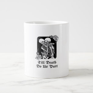 Gothic Valentines Day Till Death Do Us Part Skelet Large Coffee Mug