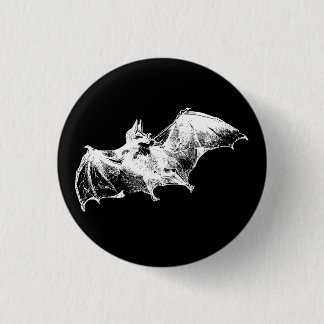 GOTHIC VAMPIRE BAT 1 INCH ROUND BUTTON