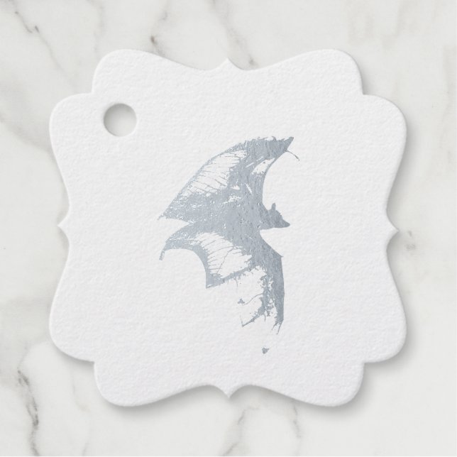Gothic Vampire Bats Favour Tags (Front)