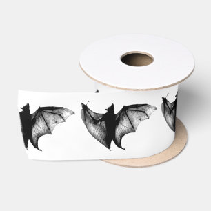 Gothic Vampire Bats Satin Ribbon