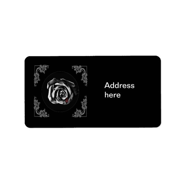 Gothic Vampire Black rose Label (Front)