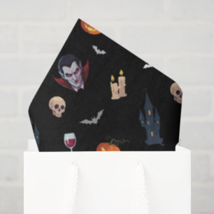 🧛♂️ Gothic Vampire Black Tissue Paper 🎃🖤