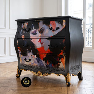 Gothic Vampire Bride Monster Dramatic Decoupage Tissue Paper