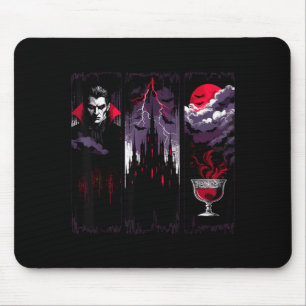 Gothic Vampire Castle Horror Halloween Night Mouse Pad