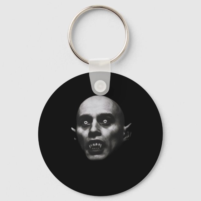 Gothic Vampire Fangs Horror Keychain (Front)