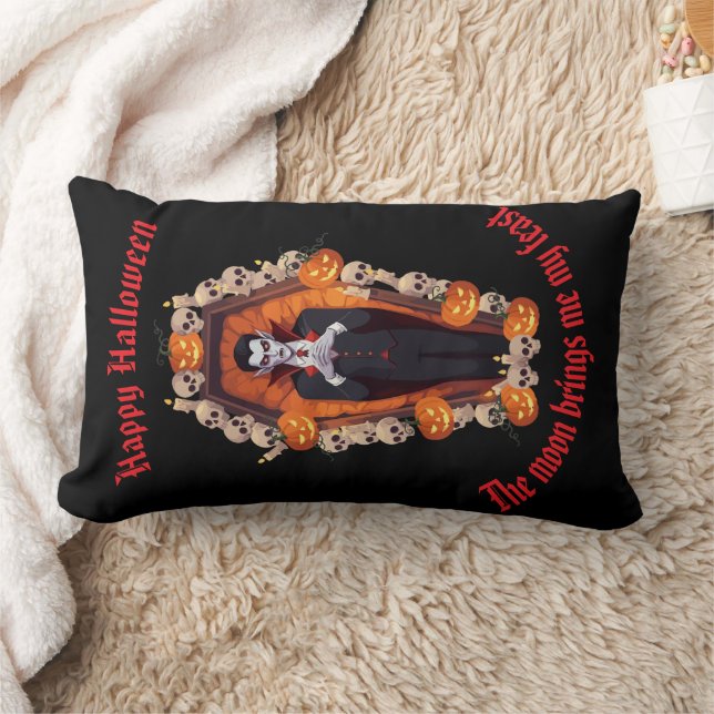 🧛‍♂️ Gothic Vampire Halloween Black Pillow 🎃🖤 (Blanket)