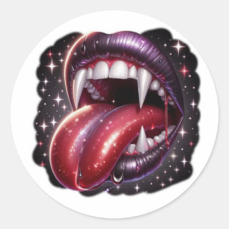 Gothic Vampire Lips Dark Fantasy Sticker