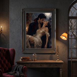Gothic Vampire Romance - Fantasy Vampire & Damsel Poster