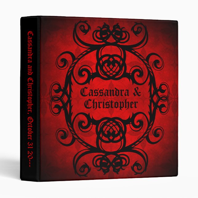 Gothic vampire wedding Halloween Binder (Front/Spine)