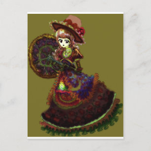Gothic Victorian Anime Vampire Medieval Vintage Postcard