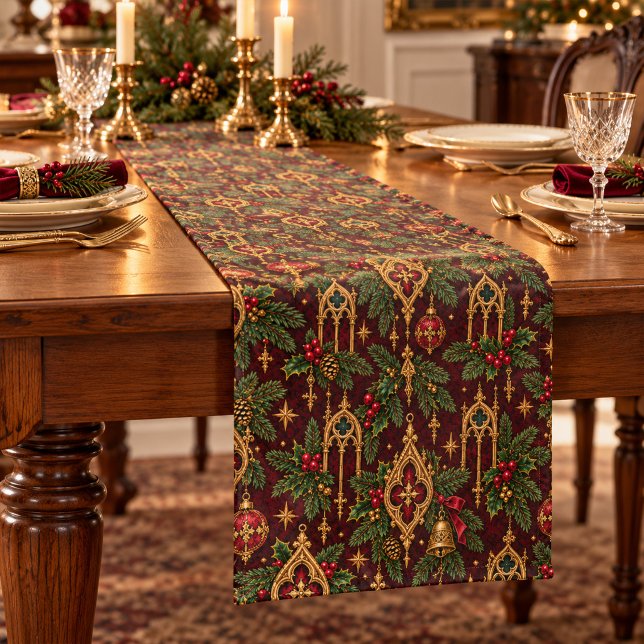 Gothic Victorian Christmas Table Runner (Gothic Victorian Christmas Table Runner)