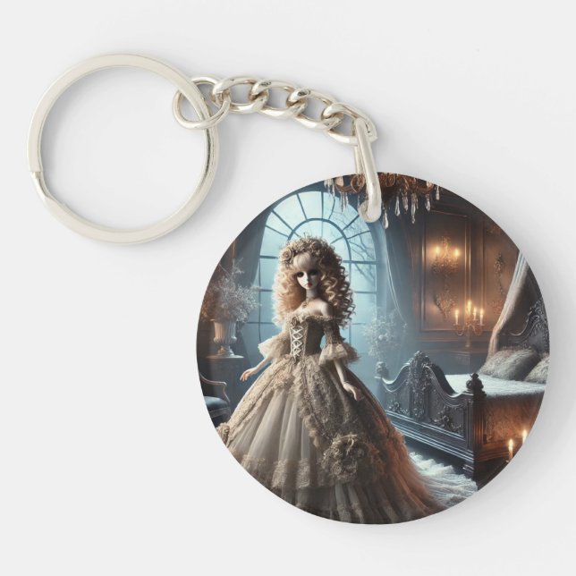  Gothic Victorian Doll – Enchanted Dark Keychain (Front)