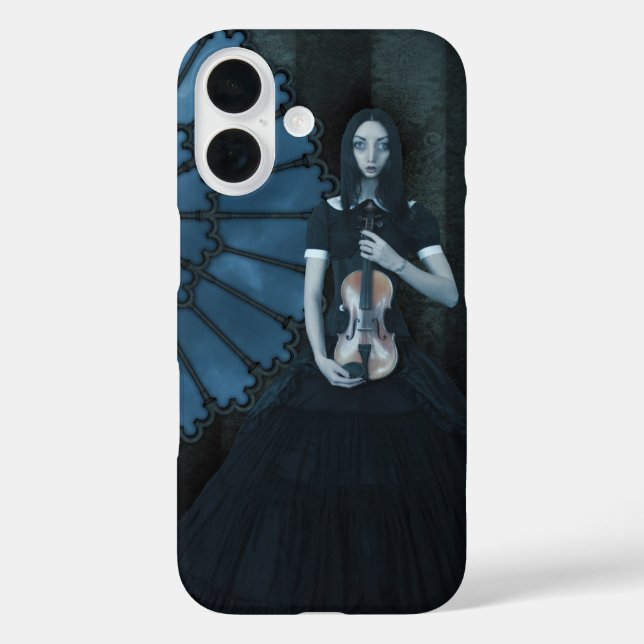 Gothic Victorian Girl Holding Violin Dark Fantasy  Case-Mate iPhone Case (Back)