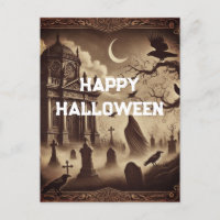 Gothic Victorian Graveyard Happy Halloween