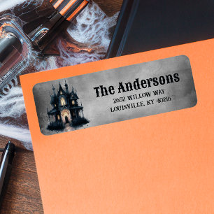 Gothic Victorian Haunted House Halloween Address
