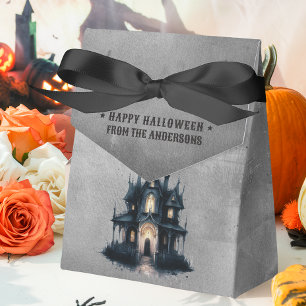 Gothic Victorian Haunted House Happy Halloween Favor Box