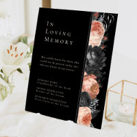 Gothic Vintage Black Blush Wedding Memorial