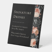 Gothic Vintage Black Wedding Signature Drinks