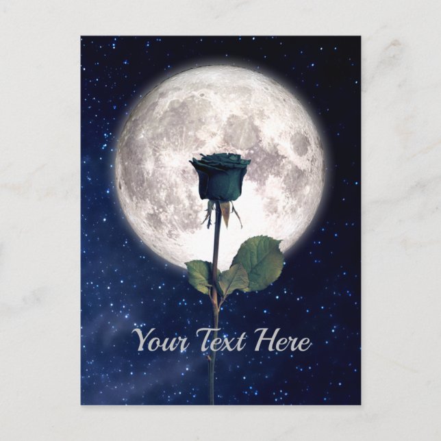 Gothic, Vintage, Victorian, Black Rose, Romance Postcard (Front)