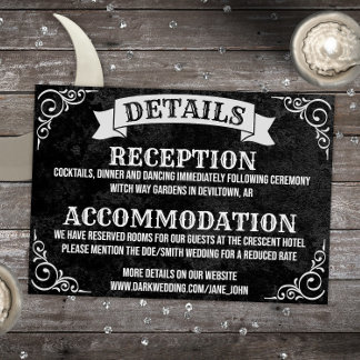 Gothic Vintage Witchy Details Wedding Card