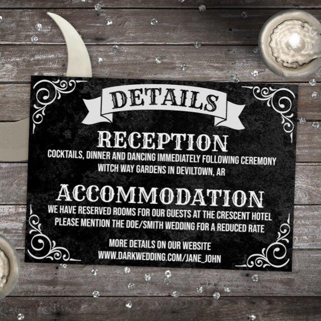 Gothic Vintage Witchy Details Wedding Card (Creator Uploaded)
