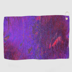 Gothic violet to red enlarged leather stained golf towel