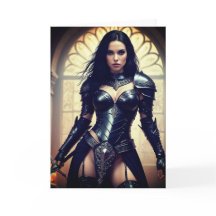 Gothic Warrior Queen Greeting Card!
