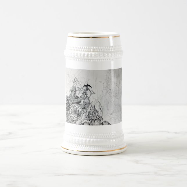 GOTHIC WARRIORS,Barbarian Knights,Fantasy Beer Stein (Center)