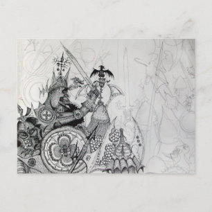 GOTHIC WARRIORS,Barbarian Knights,Fantasy Postcard