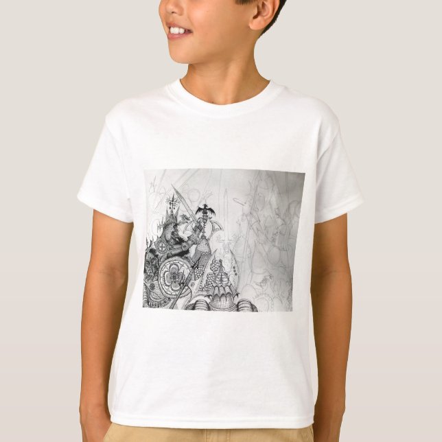 GOTHIC WARRIORS,Barbarian Knights,Fantasy T-Shirt (Front)