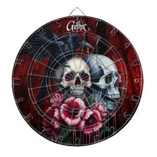 Gothic watch out! dartboard