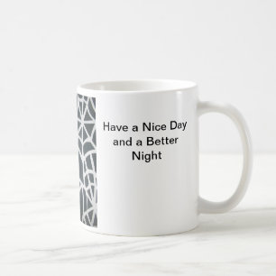 Gothic Web Velocity Bold Black and White Designer  Coffee Mug