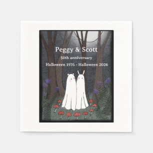 Gothic Wedding Anniversary Party Custom Name Date Napkin
